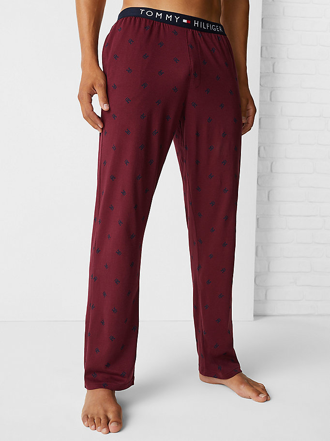 Pantaloni del pigiama TH Monogram in jersey Tommy Hilfiger Uomo Abbigliamento Abbigliamento per la notte Pigiami 