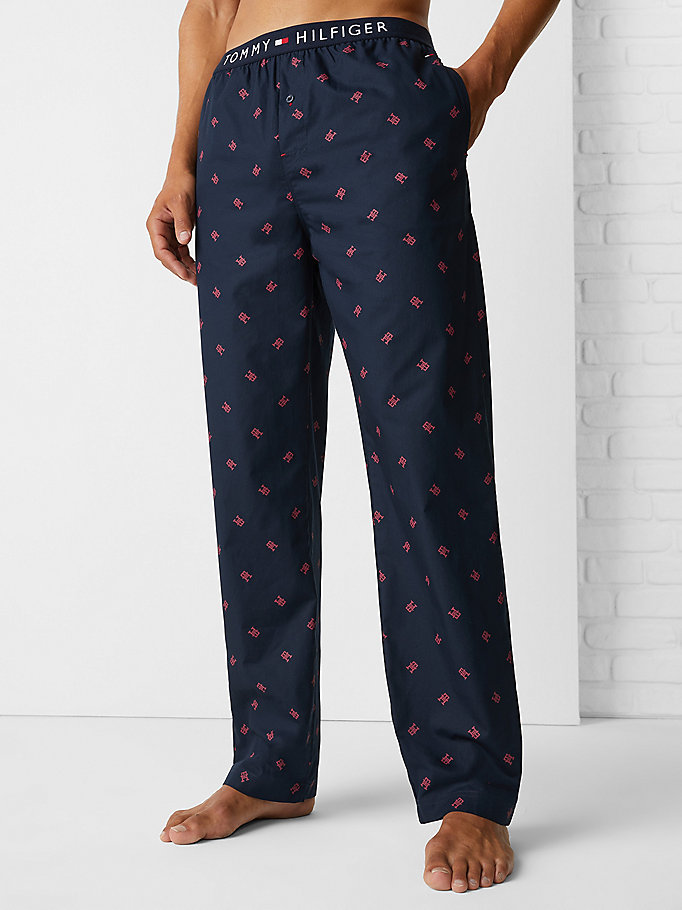 Tommy Hilfiger Woven Pant Print Pantaln de Pijama para Hombre 