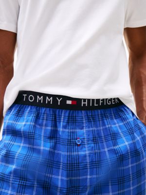 multi t-shirt and shorts print pyjama set for men tommy hilfiger