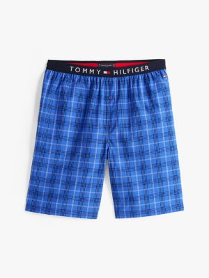 multi t-shirt and shorts print pyjama set for men tommy hilfiger