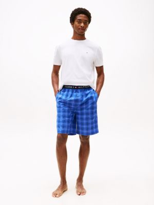 multi t-shirt and shorts print pyjama set for men tommy hilfiger