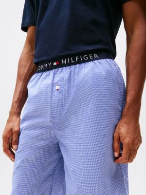 multi t-shirt and shorts print pyjama set for men tommy hilfiger