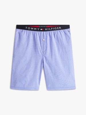 multi t-shirt and shorts print pyjama set for men tommy hilfiger