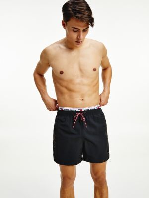 Logo Tape Mid Length Swim Shorts 