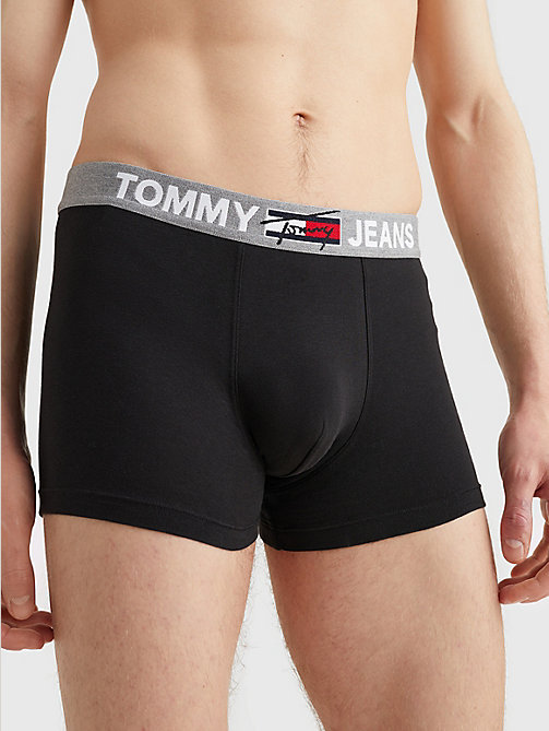 black logo waistband trunks for men tommy jeans