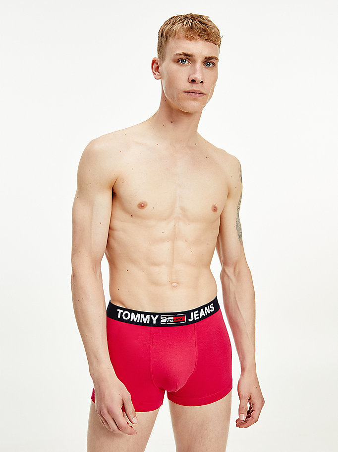 pink logo waistband trunks for men tommy jeans