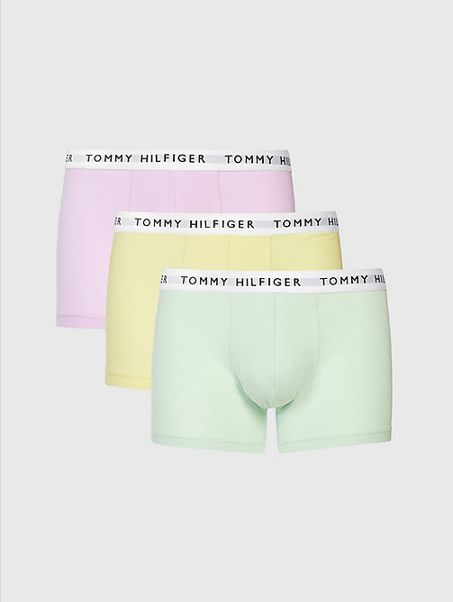 gold 3-pack logo waistband trunks for men tommy hilfiger
