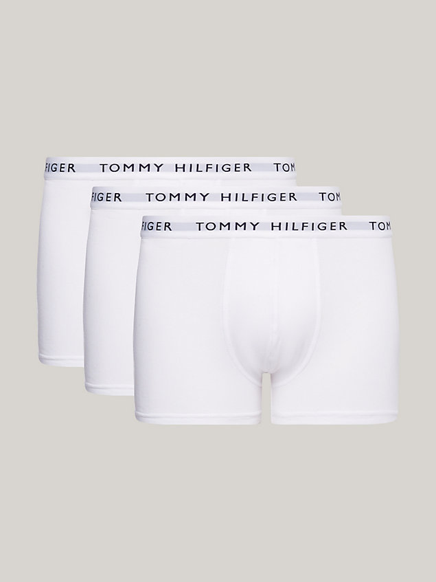 pink 3-pack logo waistband essential trunks for men tommy hilfiger