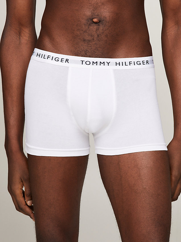 pink 3-pack logo waistband essential trunks for men tommy hilfiger