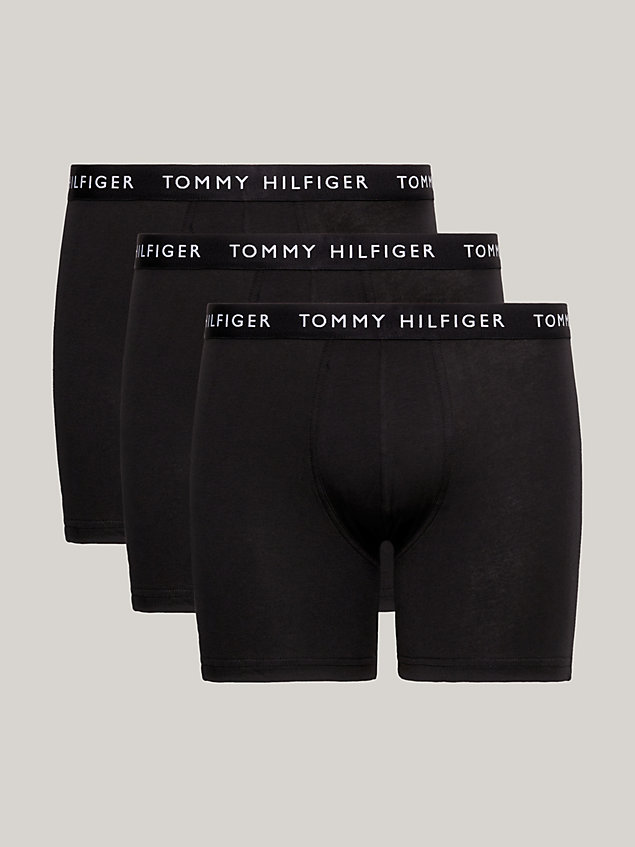 brown 3-pack essential boxer briefs for men tommy hilfiger