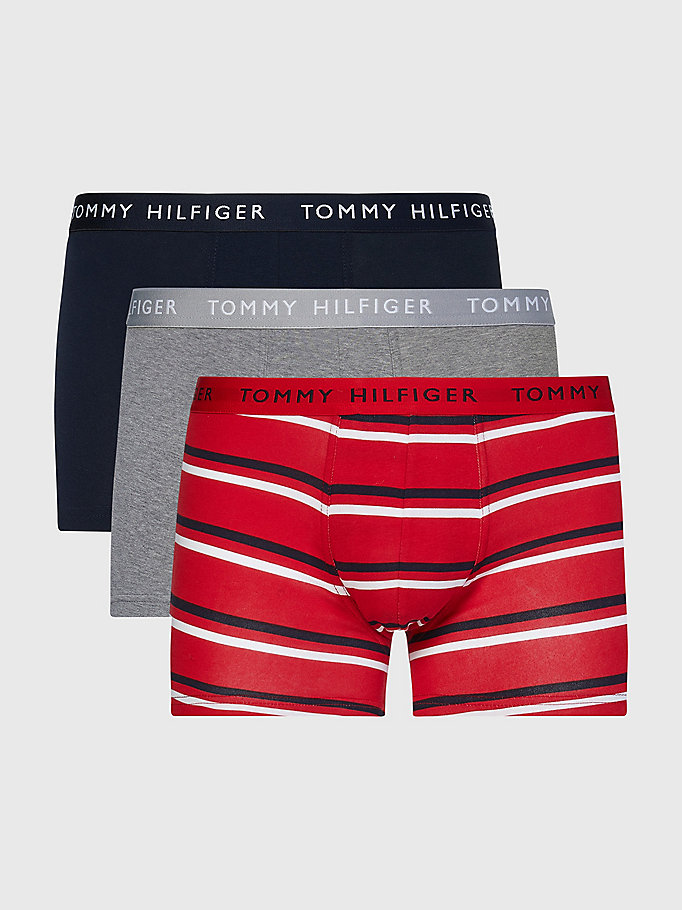 beige 3-pack essential recycled cotton trunks for men tommy hilfiger