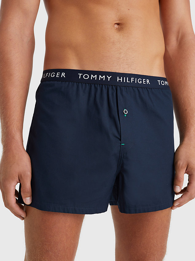 grey 3er-pack gewebte boxershorts für herren - tommy hilfiger