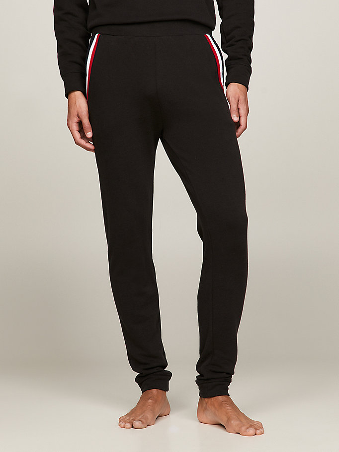 black seacell™ signature tape joggers for men tommy hilfiger