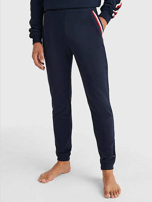 blue seacell™ signature tape joggers for men tommy hilfiger