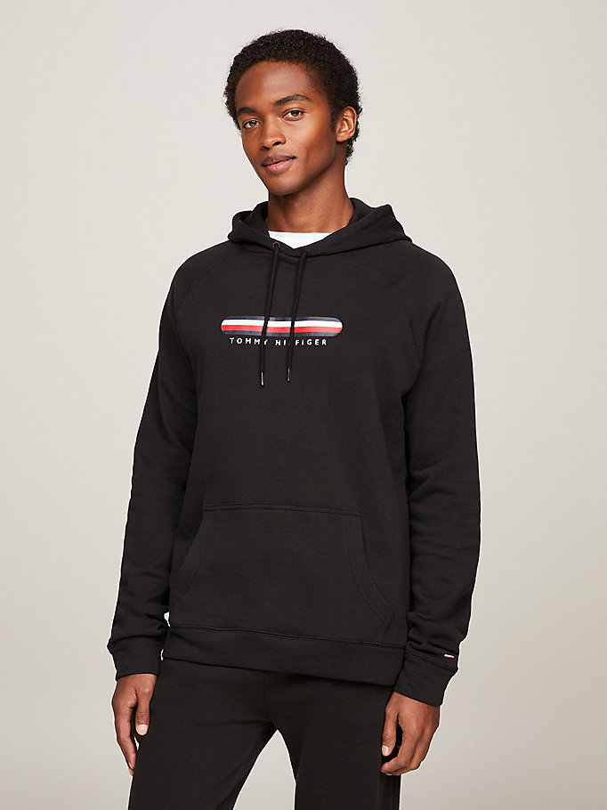 black seacell™ signature tape hoody for men tommy hilfiger