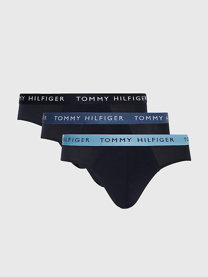 yellow 3-pack logo waistband briefs for men tommy hilfiger
