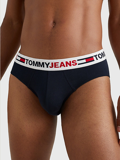 blue logo waistband briefs for men tommy jeans