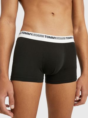 BLACK TH Modern Varsity Logo Waistband Trunks for men TOMMY JEANS