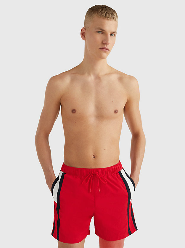 PRIMARY RED Flag Mid Length Swim Shorts for men TOMMY HILFIGER