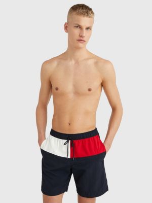 Hilfiger Flag Long Length Swim Shorts BLUE Tommy Hilfiger