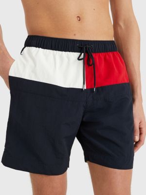 Hilfiger Flag Long Length Swim Shorts | BLUE | Tommy Hilfiger
