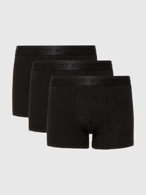 schwarz 3er-pack trunks mit gleichfarbigem logo für herren - tommy hilfiger