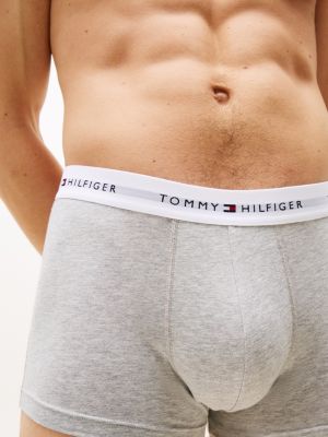 grau 3er-pack trunks mit logo am taillenbund für herren - tommy hilfiger