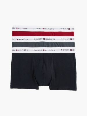 3 pack boxer aderenti con logo red da uomini tommy hilfiger