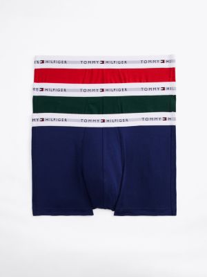 3 pack boxer aderenti con logo red da uomini tommy hilfiger