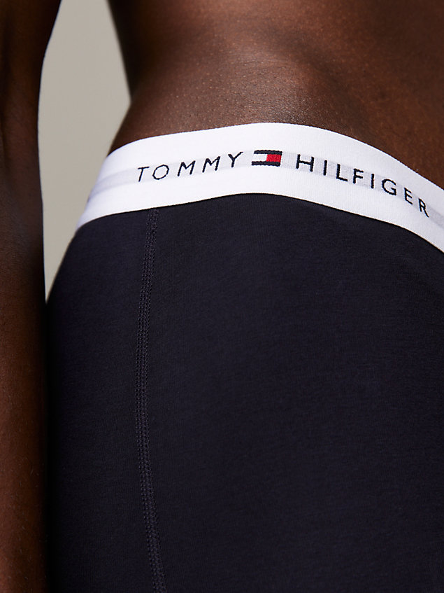 white 3-pack essential logo waistband trunks for men tommy hilfiger