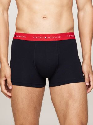 3 pack boxer aderenti con vita iconica nero da uomini tommy hilfiger