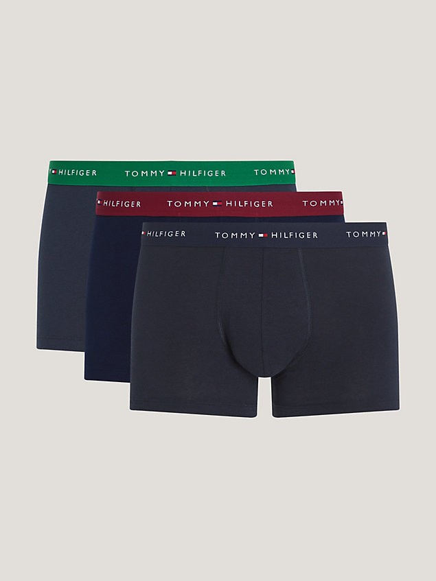 blue essential set van 2 boxershorts met logo voor heren - tommy hilfiger