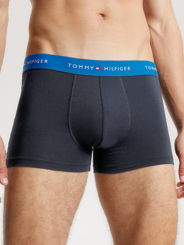 blue 3er-pack essential trunks mit logo-taillenbund für herren - tommy hilfiger