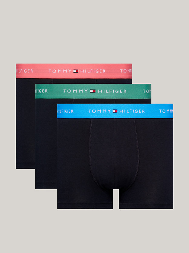 3-Pack Signature Essential Logo Waistband Trunks | Blue | Tommy Hilfiger