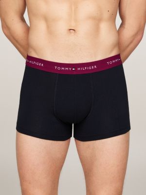 3 pack boxer aderenti con vita iconica verde da uomini tommy hilfiger