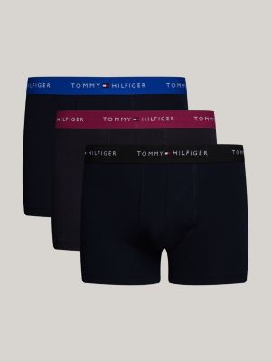 3 pack boxer aderenti con vita iconica green da uomini tommy hilfiger