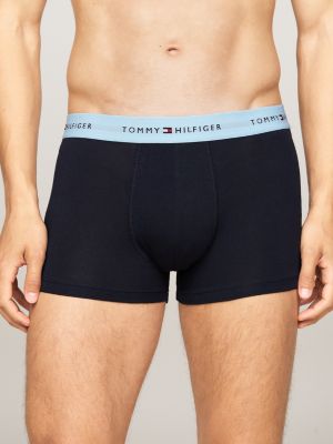 3 pack boxer aderenti con vita iconica verde da uomini tommy hilfiger