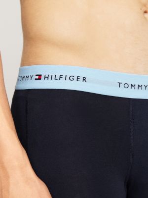 3 pack boxer aderenti con vita iconica verde da uomini tommy hilfiger