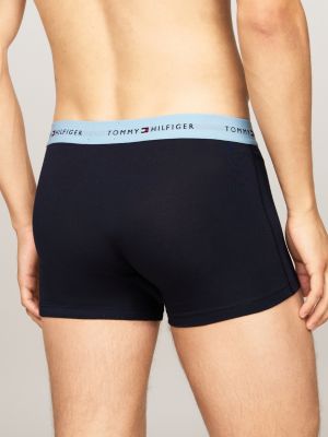 3 pack boxer aderenti con vita iconica verde da uomini tommy hilfiger