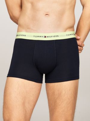 3 pack boxer aderenti con vita iconica verde da uomini tommy hilfiger