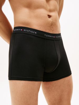 grey 3-pack colour-blocked logo trunks for men tommy hilfiger