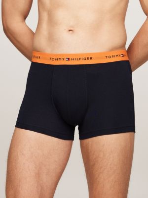 3 pack boxer aderenti con vita iconica arancione da uomini tommy hilfiger