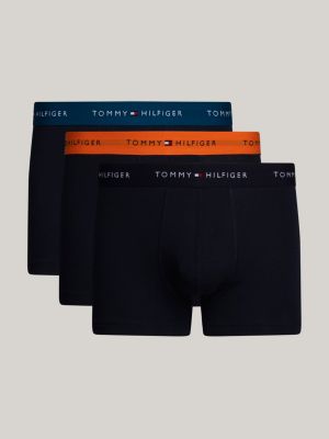 3 pack boxer aderenti con vita iconica orange da uomini tommy hilfiger