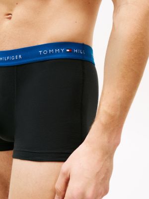 multi 3-pack colour-blocked logo trunks for men tommy hilfiger