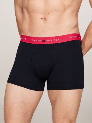 3 pack boxer aderenti con vita iconica rosa da uomini tommy hilfiger