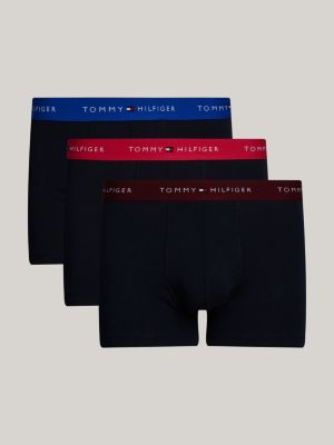 3 pack boxer aderenti con vita iconica pink da uomini tommy hilfiger