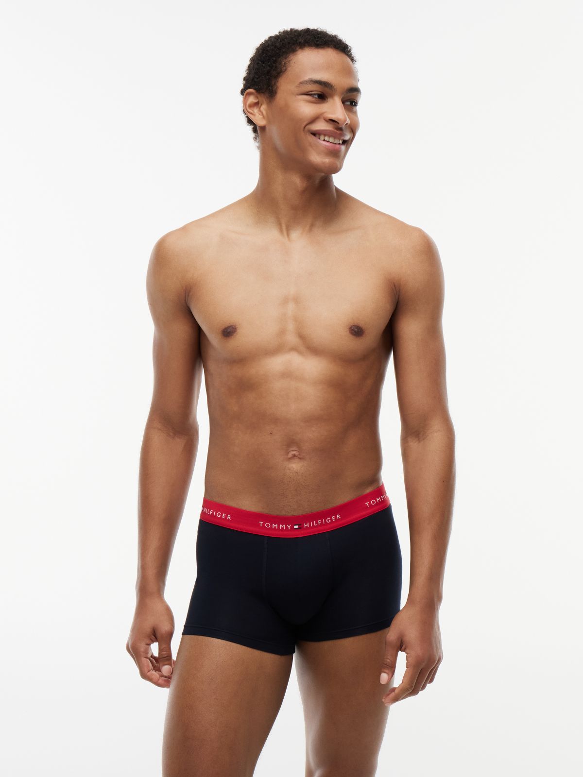 3-Pack Signature Repeat Logo Waistband Trunks — White