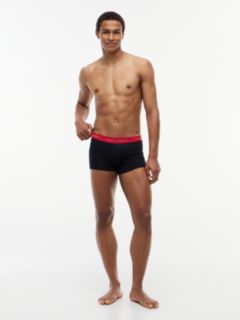 3-Pack Signature Repeat Logo Waistband Trunks — White 3