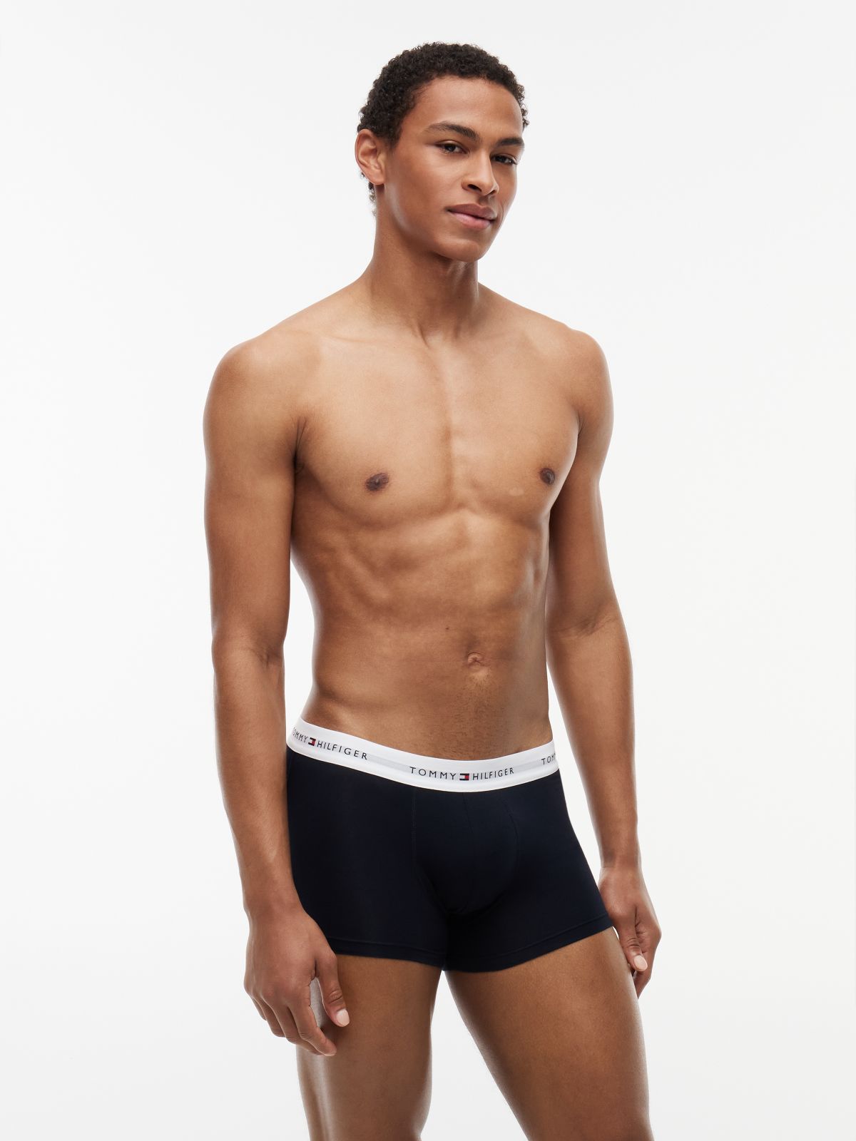 3-Pack Signature Repeat Logo Waistband Trunks — White