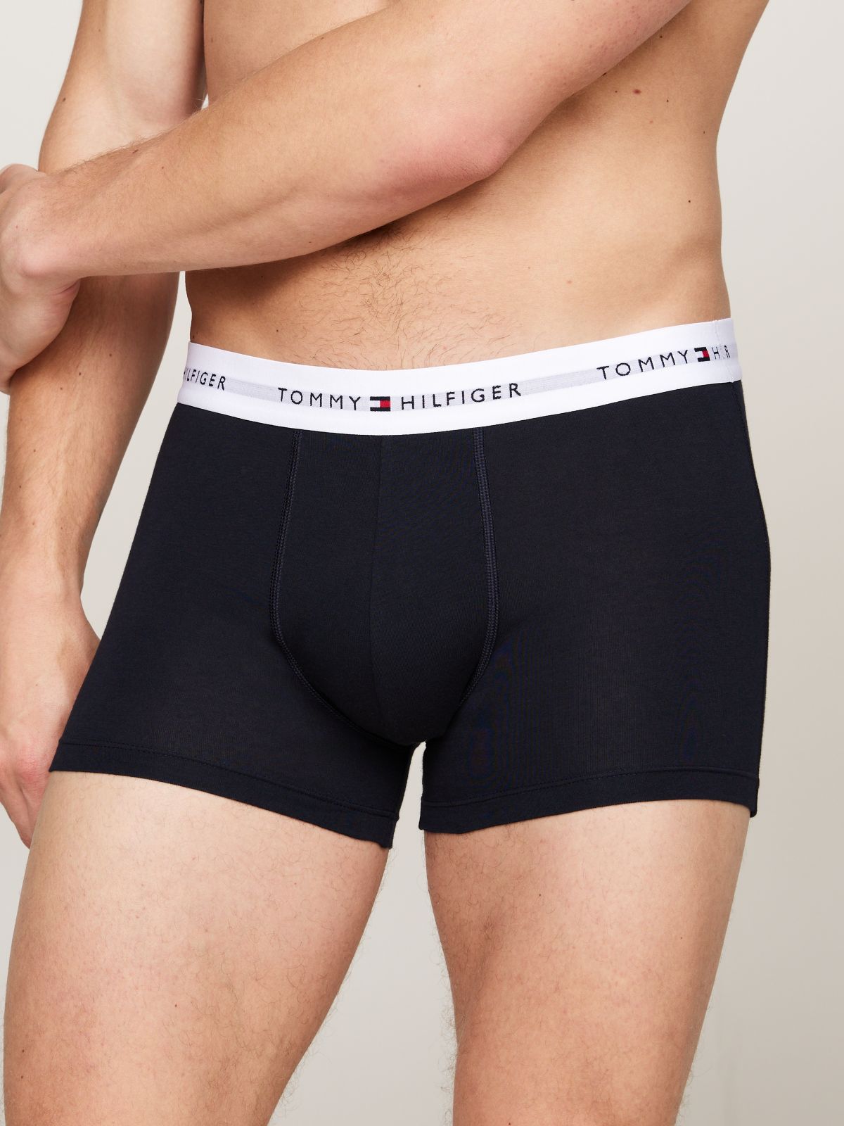 3-Pack Signature Repeat Logo Waistband Trunks — White